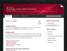 Tablet Screenshot of karaoke-texty-dvd.cz